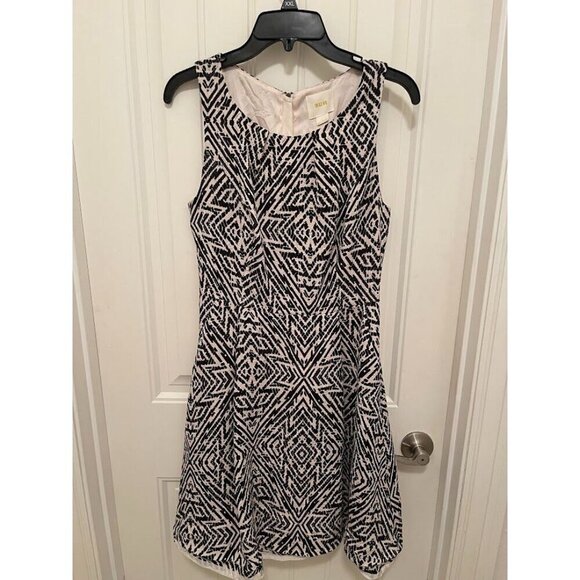 Maeve Anthropologie Geometric Print Sleeveless Dress WOMEN'S‎ Size 4 KNEE LENTGH - Picture 1 of 16